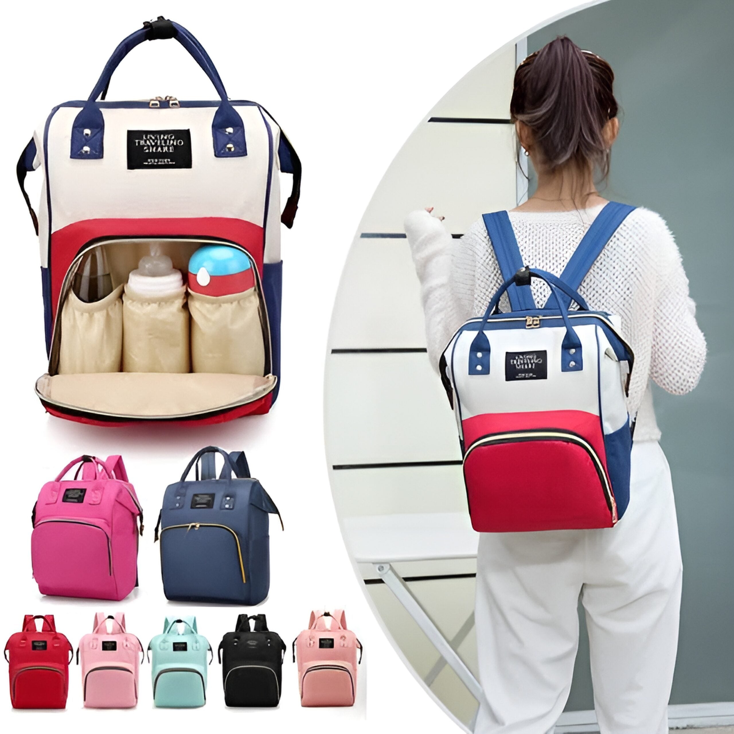 Mommy Backpack - Water Resistant Baby Accessories Bag