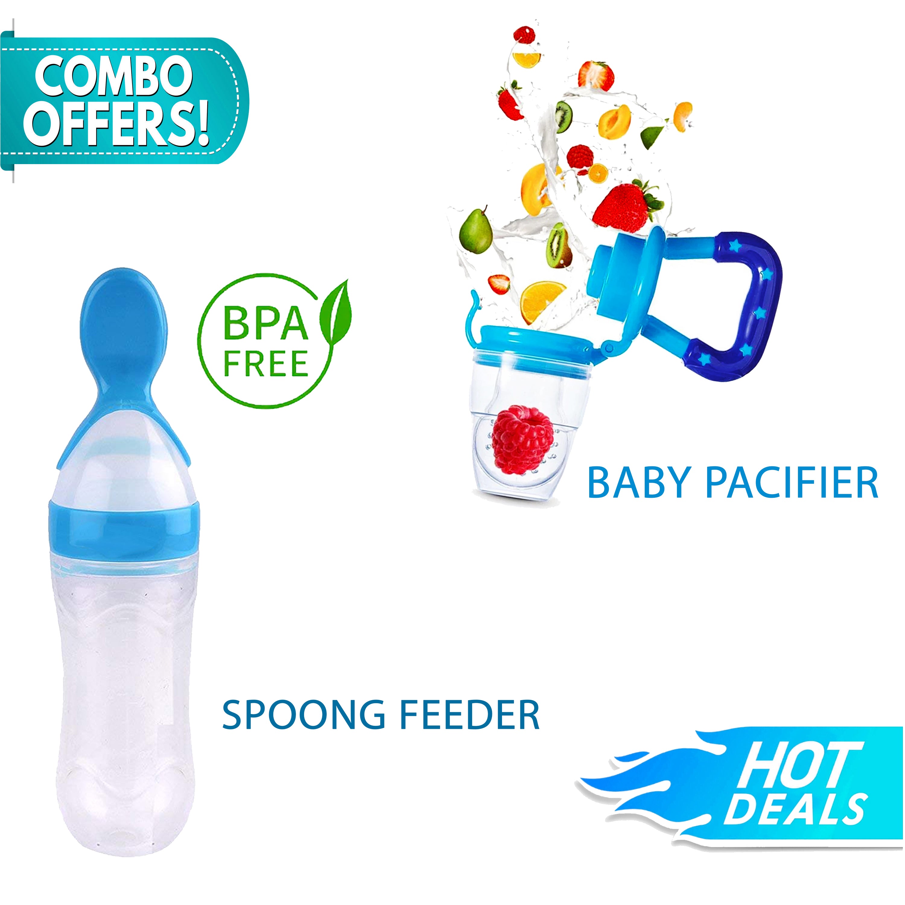 Baby Spoon feeder With Free Fruit Pacifier