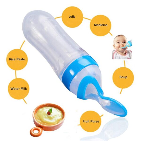 Baby Spoon Feeder Silicone Bottle Feeding
