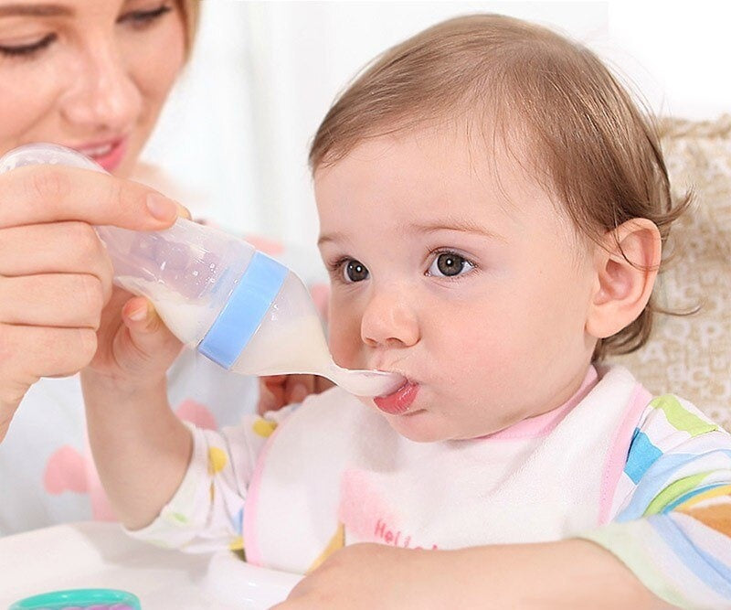 Baby Spoon Feeder Silicone Bottle Feeding