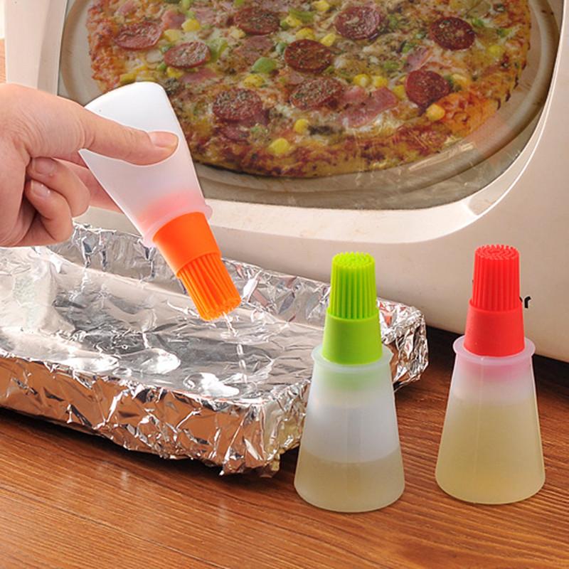 Silicone Cooking Oil Bottle with Basting Brush