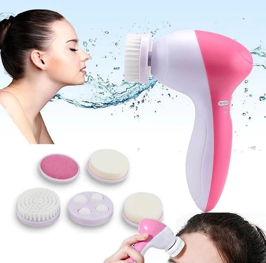 5 in 1 Multifunction Electric Face Facial Cleansing Brush Spa Skin Care Massage