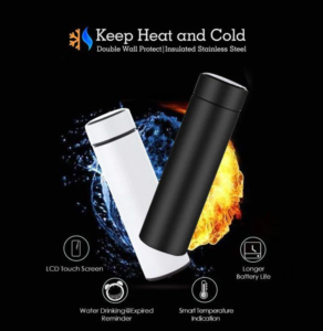 Smart LED Temperature Display Bottle – 500ml Vacuum Cup With Stainless Steel Flask Bottle for Hot & Cold