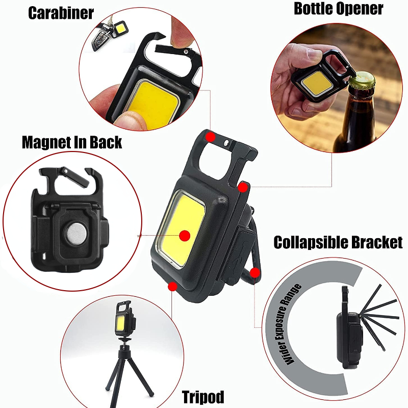 Cob Rechargeable Keychain Light