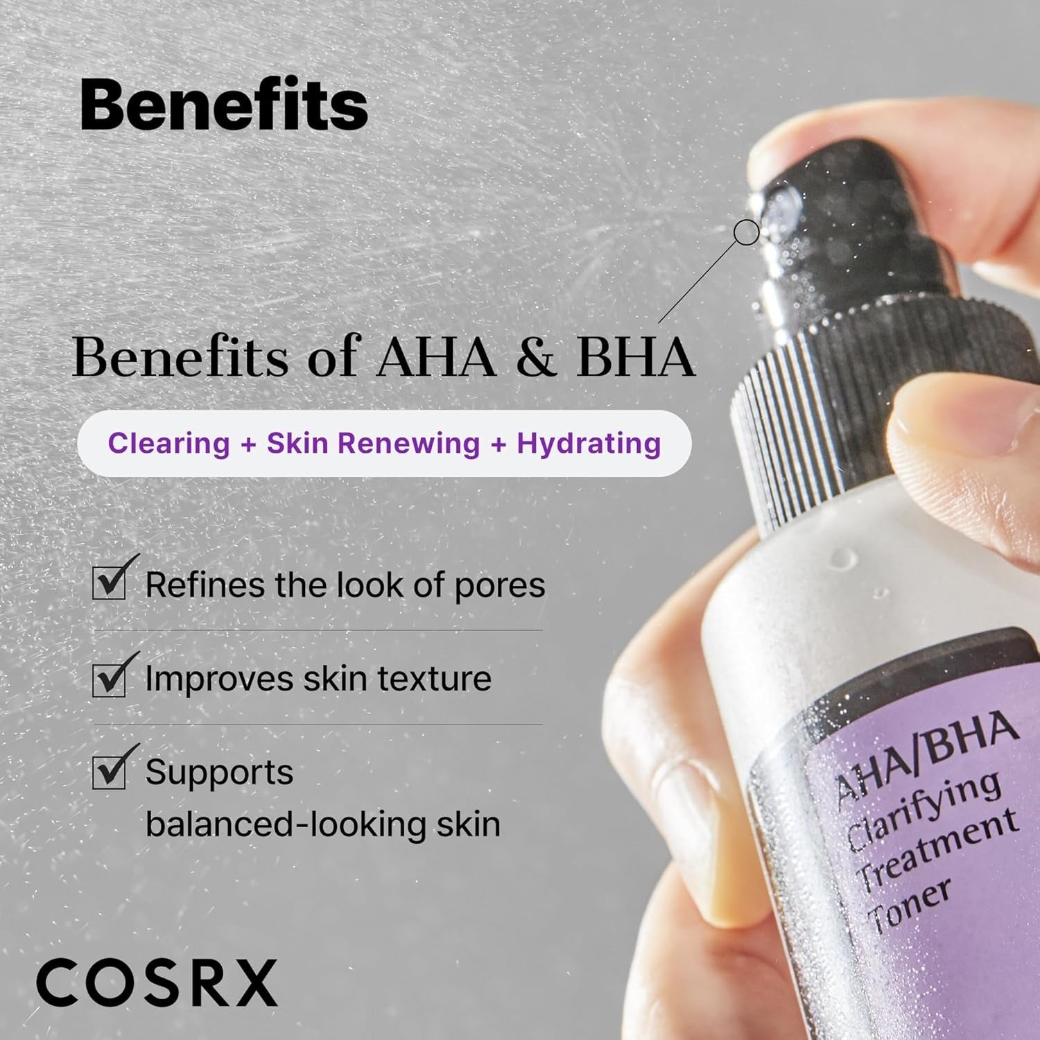 COSRX AHA/BHA Clarifying Treatment Toner | Gentle Exfoliating & Pore-Refining Korean Toner