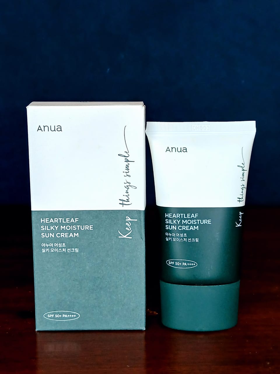 Anua Heartleaf Silky Moisture Sun Cream protection with SPF 50+