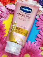 Original Vaseline Healthy Bright Gluta-Hya Dewy Radiance Lotion for glowing, hydrated, radiant skin.