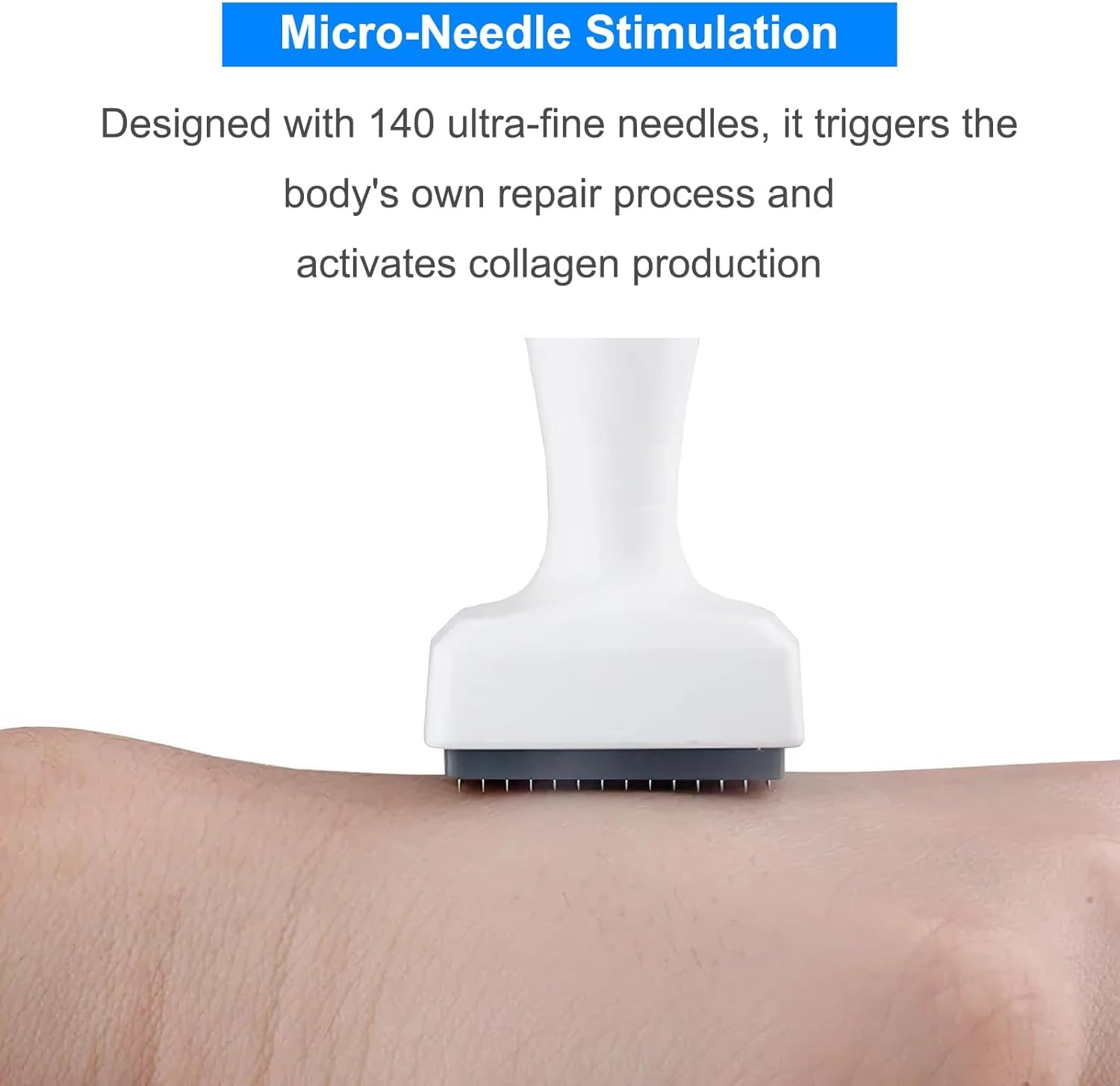 Professional Derma Stamp Adjustable 0–3mm – 140 Pin Titanium Micro Needling