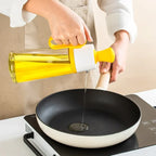 2 In 1 Glass Oil Seasoning Bottle with Silicone Brush