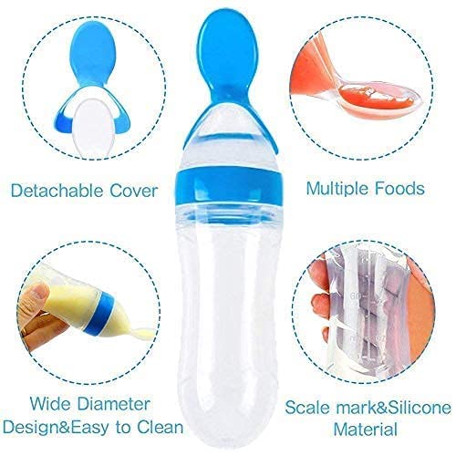 Baby Spoon Feeder Silicone Bottle Feeding