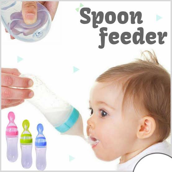 Baby Spoon Feeder Silicone Bottle Feeding