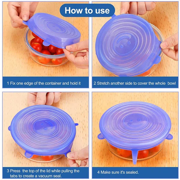 Silicone Lids Cover 6-Pcs Set