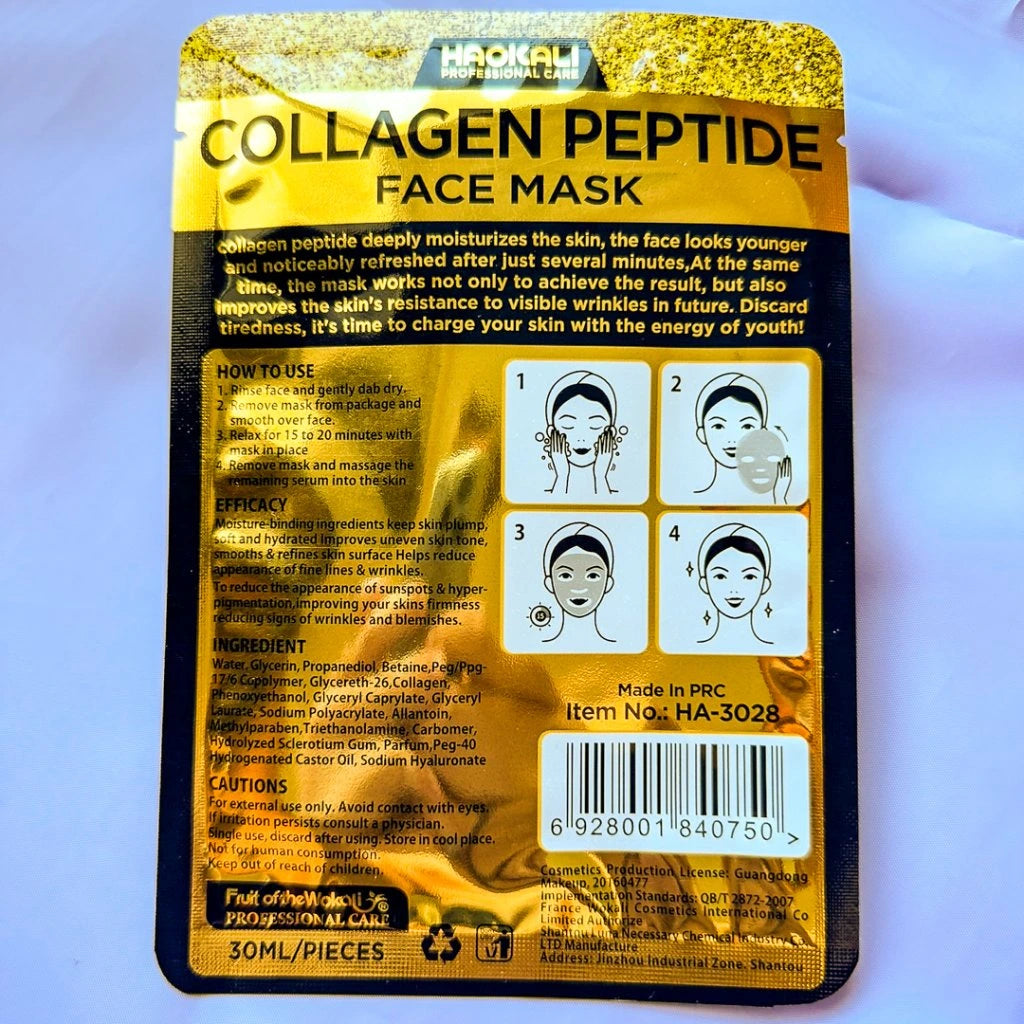 Rejuvenating face mask with collagen (packof 10)