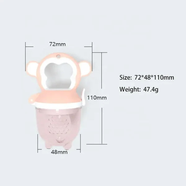 Bpa-free Monkey Shape Newborn Kids Pacifier Fresh Food Nibble Baby Pacifiers Feeder Silicone Fruit Pacifier