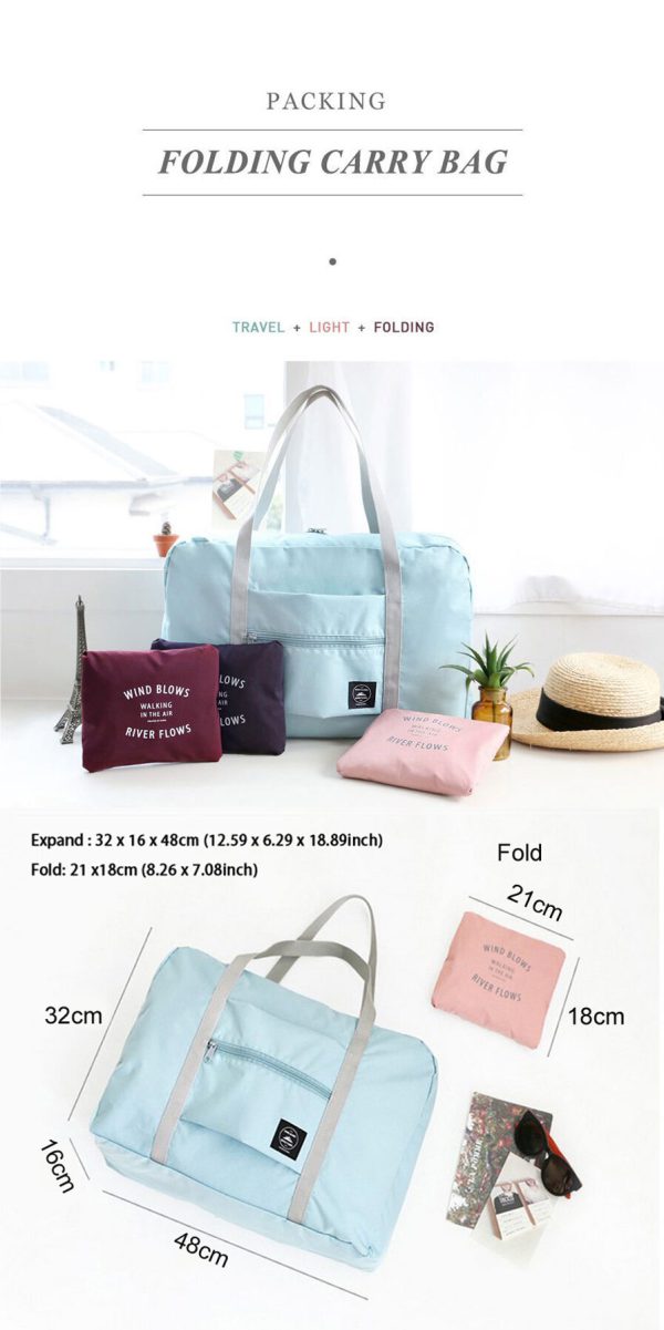 Foldable Nylon Zipper Water Proof Luggage Bag