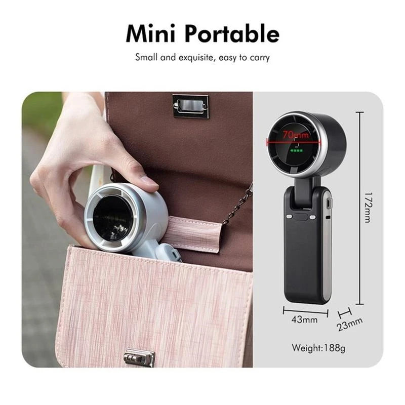 Mini Fan Portable Handheld Rechargeable