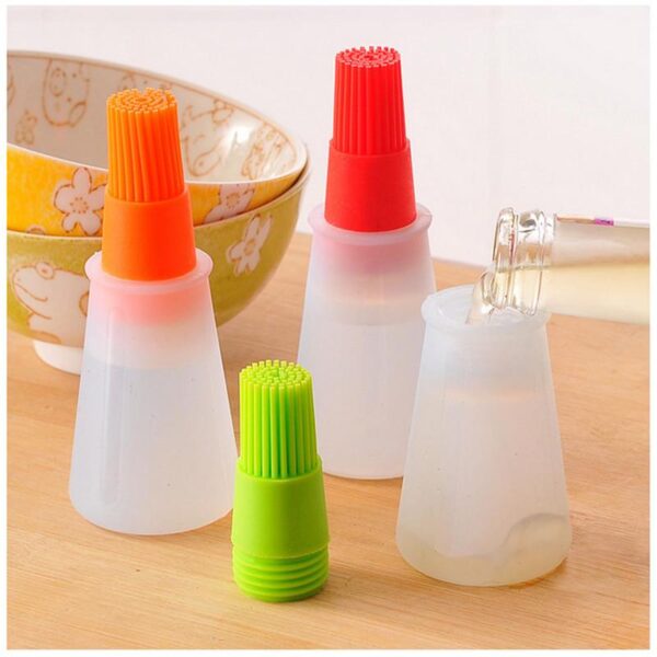 Silicone Cooking Oil Bottle with Basting Brush