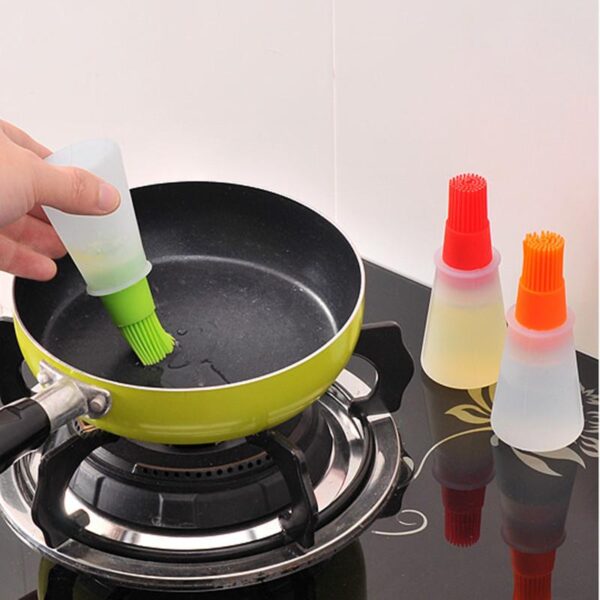 Silicone Cooking Oil Bottle with Basting Brush