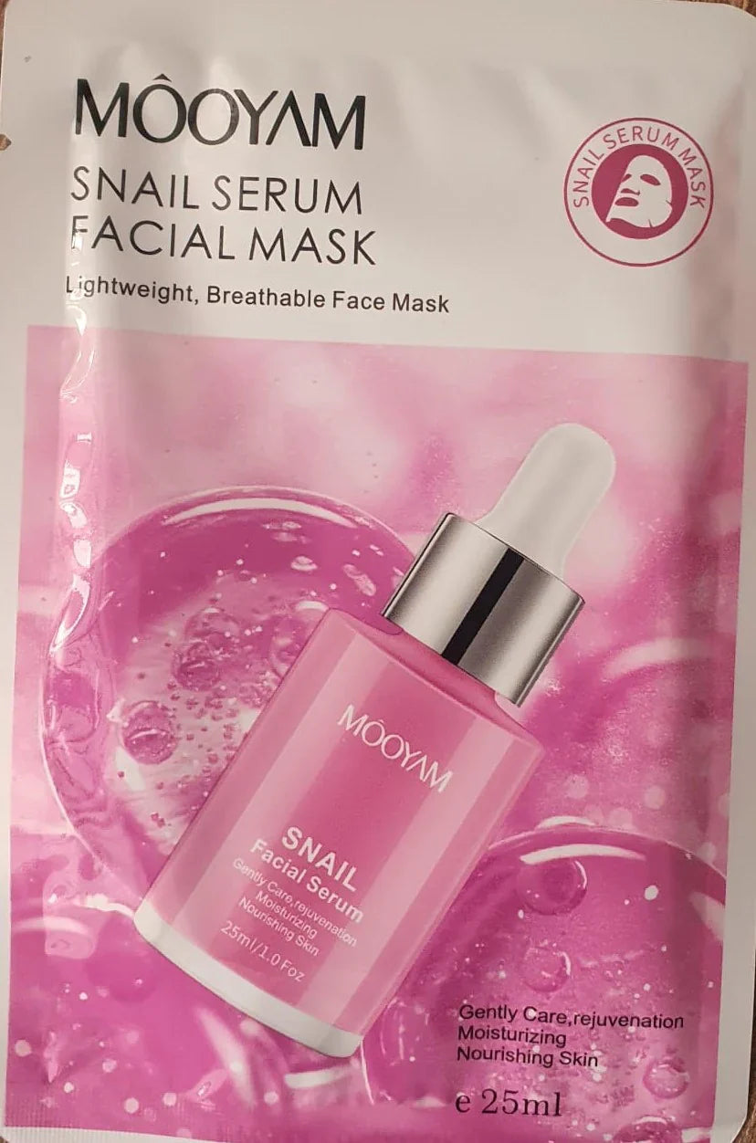 Snail Serum facial mask(pack of 5)