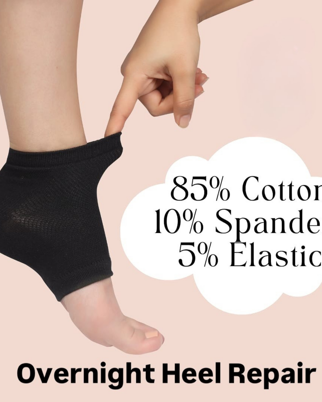 Heel Moisturizing Socks, Softens and Prevents Cracked Heels, Exfoliating Heel Protectors