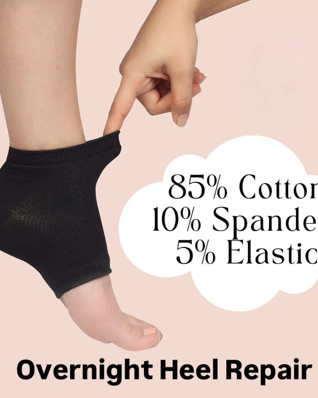 Heel Moisturizing Socks, Softens and Prevents Cracked Heels, Exfoliating Heel Protectors