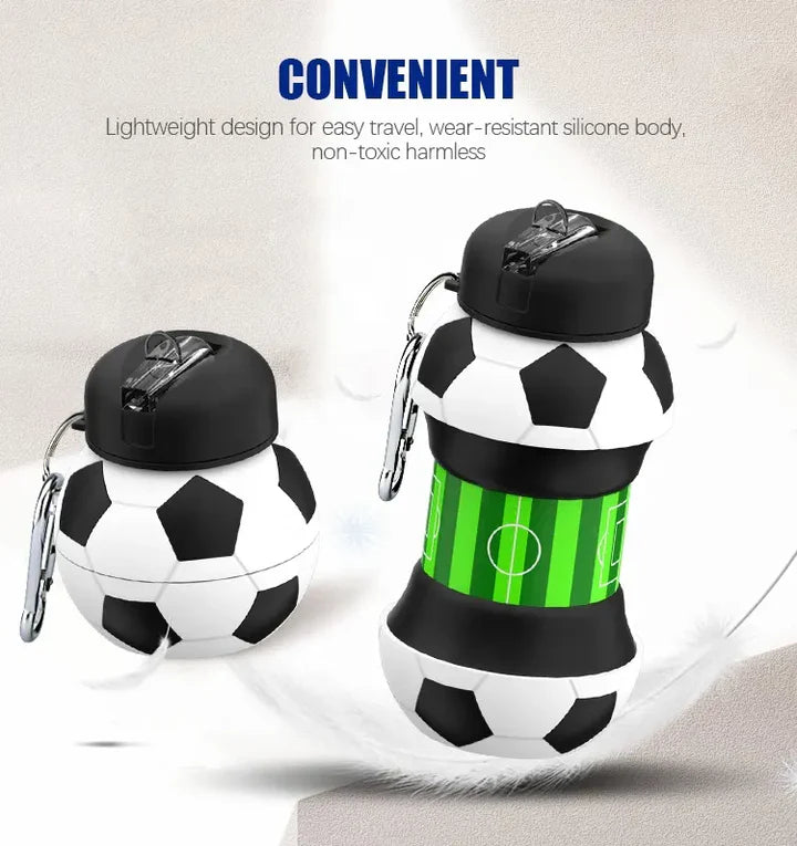 Collapsible Kid's Water Bottle Basketball Design