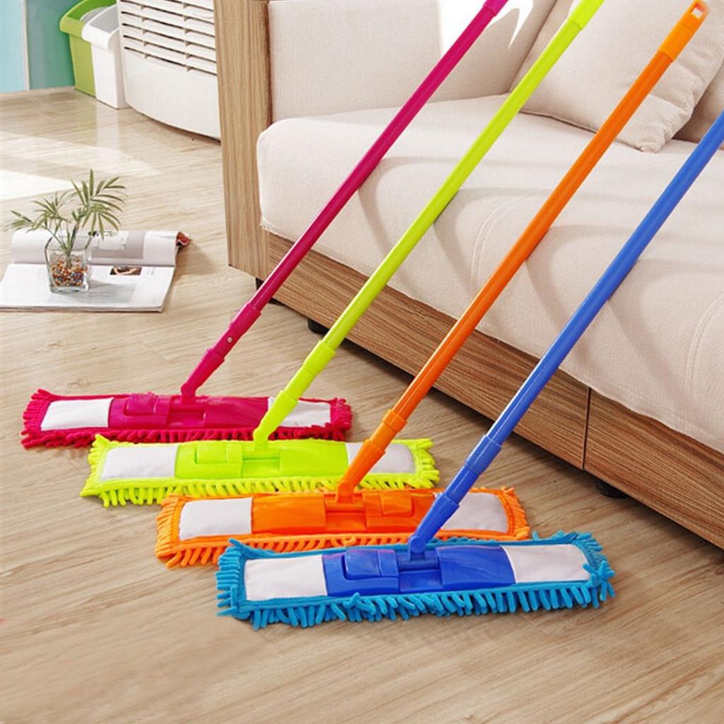 Flat Microfiber Squeeze Mop With Long Handle