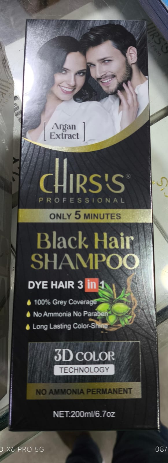 CHIRS'S Professional Hair Color Shampoo With Argan Extract- 200ml