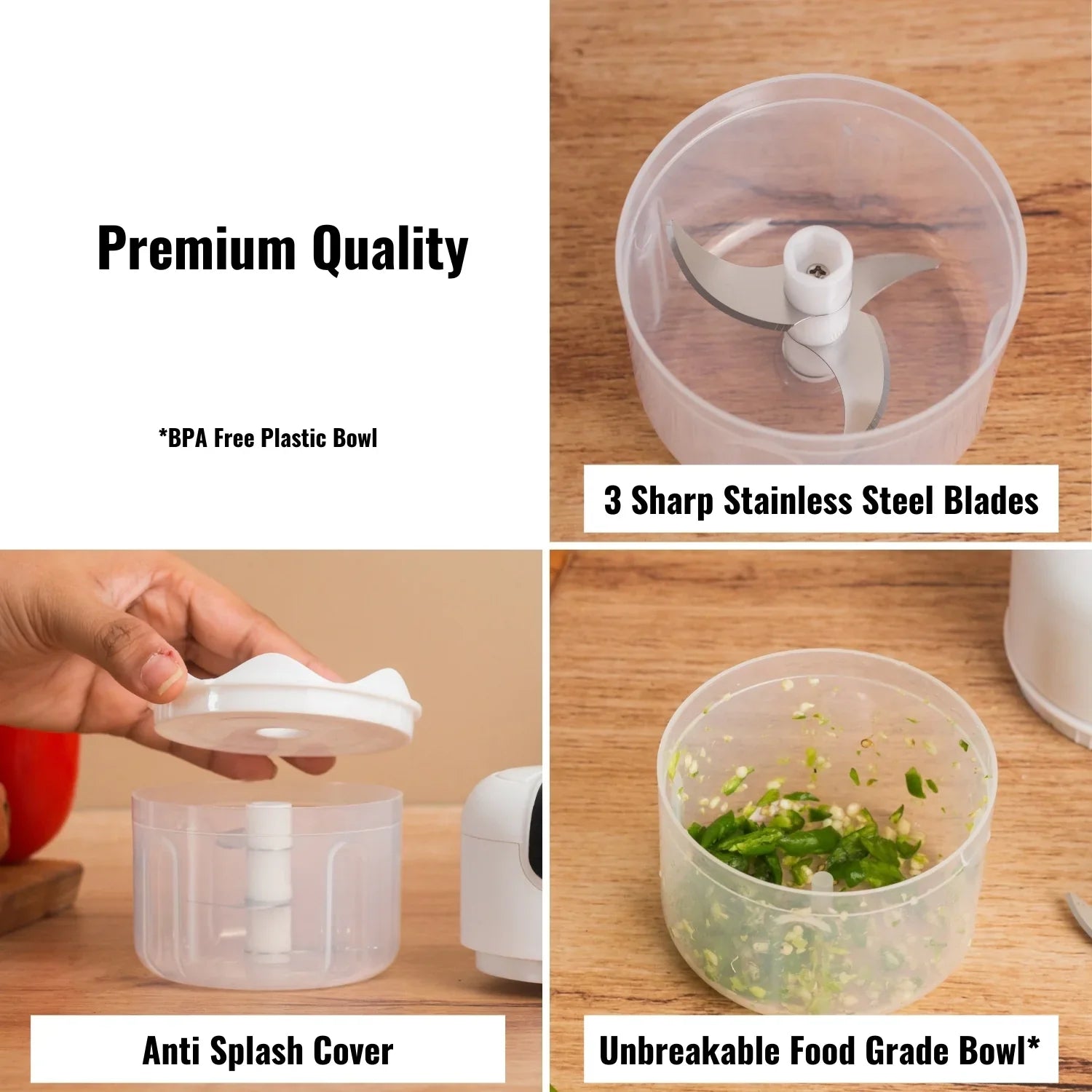 InstaCuppa Rechargeable Mini Electric Chopper