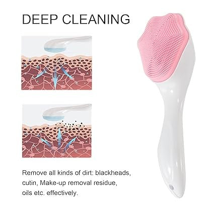 Combo Deal 1 Silicone Face Cleansing Brush + 1 Derma Roller