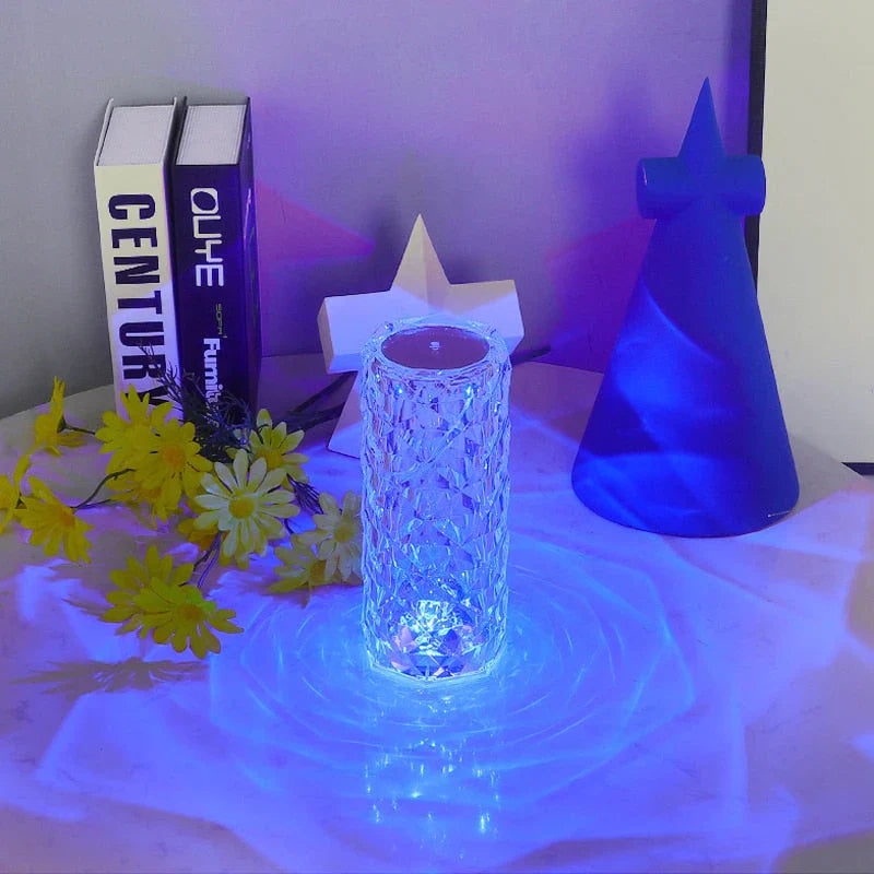 Diamond Rose Crystal Lamp Bedside Acrylic Usb Rechargeable Table Lamp