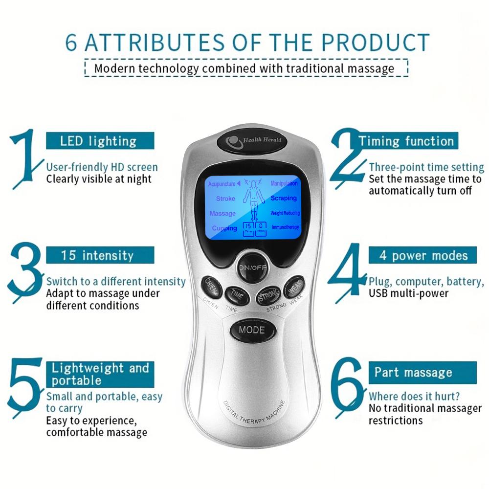 Electric body Massager Health Tens Acupuncture Digital Therapy Machine