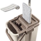 Self-Wash and Squeeze Dry Flat Mop & Bucket Kit