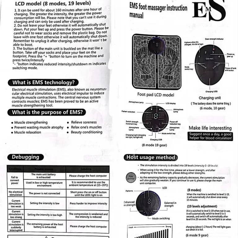 EMS Foot Massager For Lasting Pain Relief