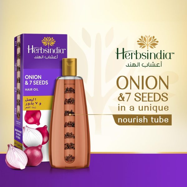 Onion & 7 Herbal Seeds Hair Oil With Nourish Tube