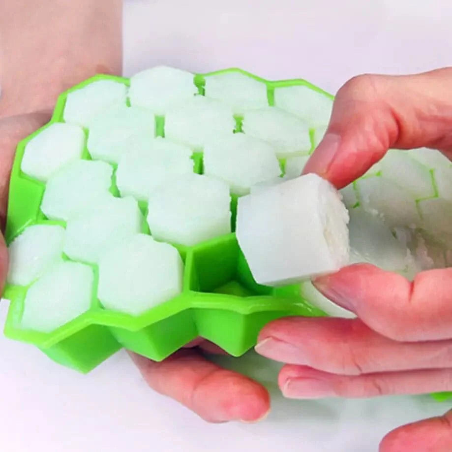 Silicone 37 Cells Hexagonal Honeycomb Shaped Ice Tray