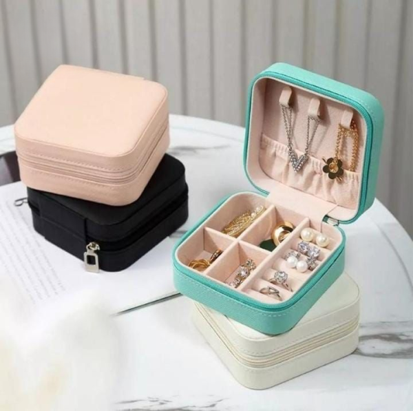 Leather Pocket Jewellery Organizer Box