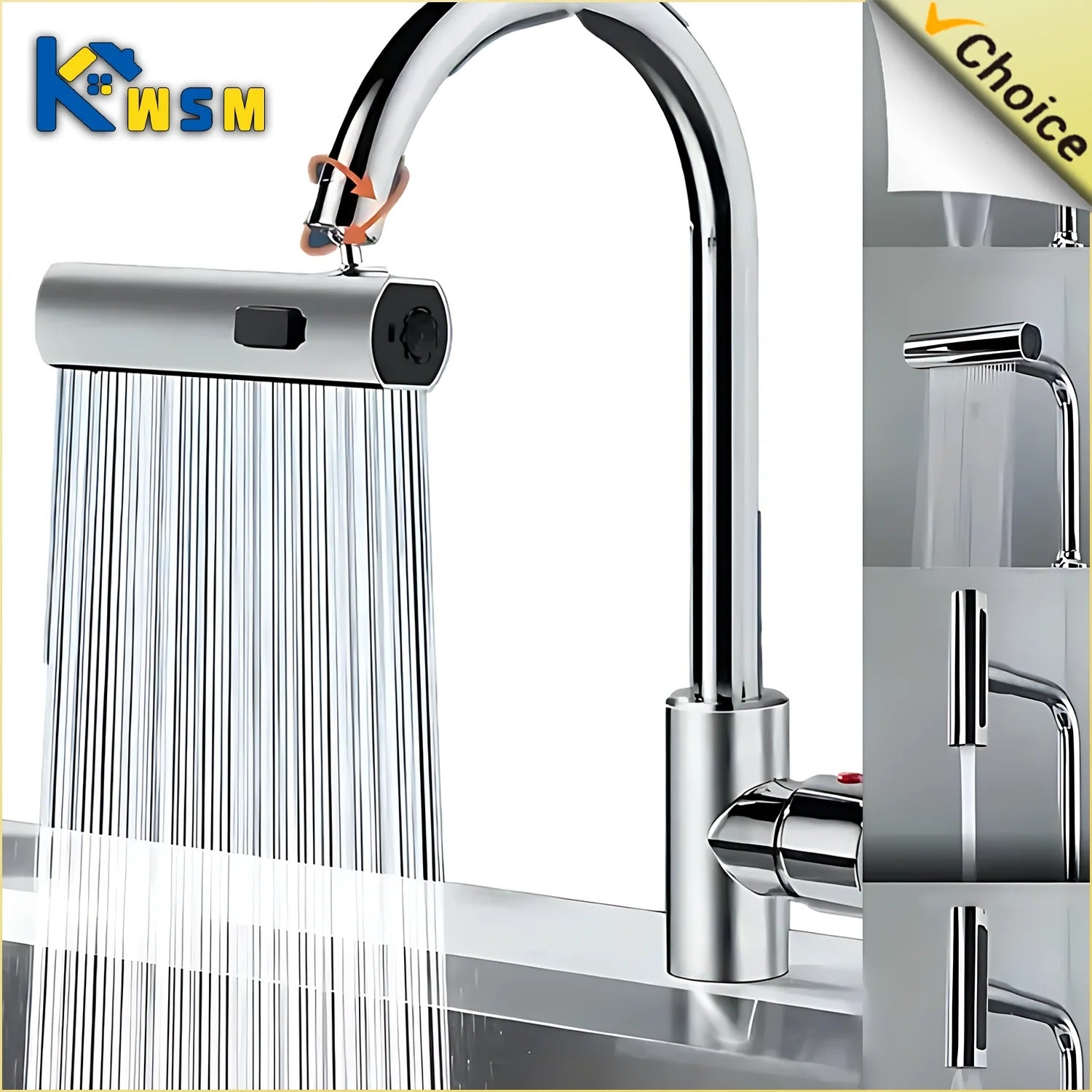 4 in 1  Rotateable 720°  Kitchen Faucet Extension