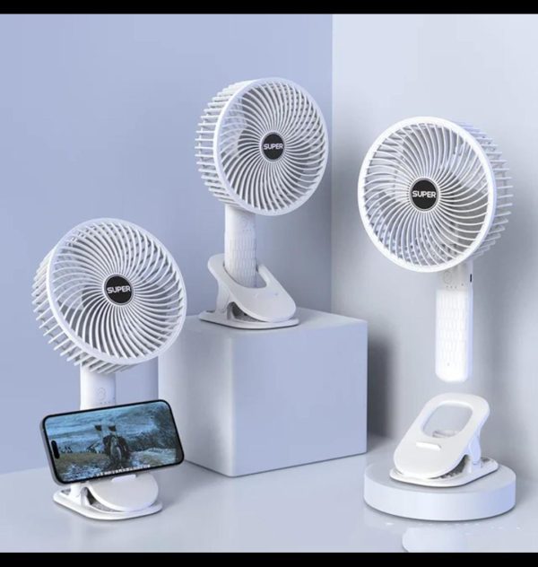 Rechargeable Desk Fan With Sturdy Clamp