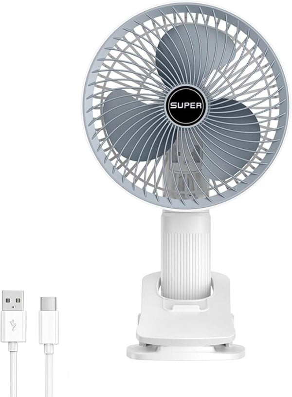 Rechargeable Desk Fan With Sturdy Clamp