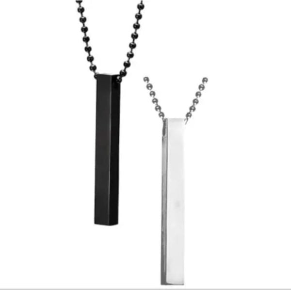 Pack Of 2 Boys Bar Necklace Materials Stainless Steel