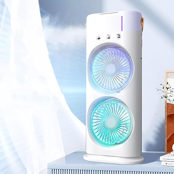 Rechargeable Double Cooling  Fan