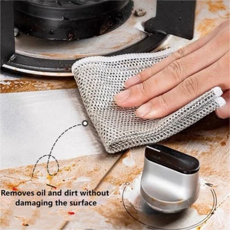 Non Scratch Wire Multipurpose Scrubbing Washing Cleaning Cloth 4 PC