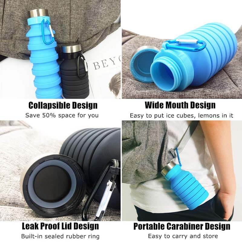 Silicone Sport Water Bottle