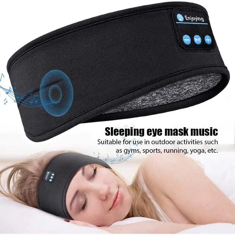 Wireless Bluetooth Headset & Sleep Mask with Over-Ear Earbuds