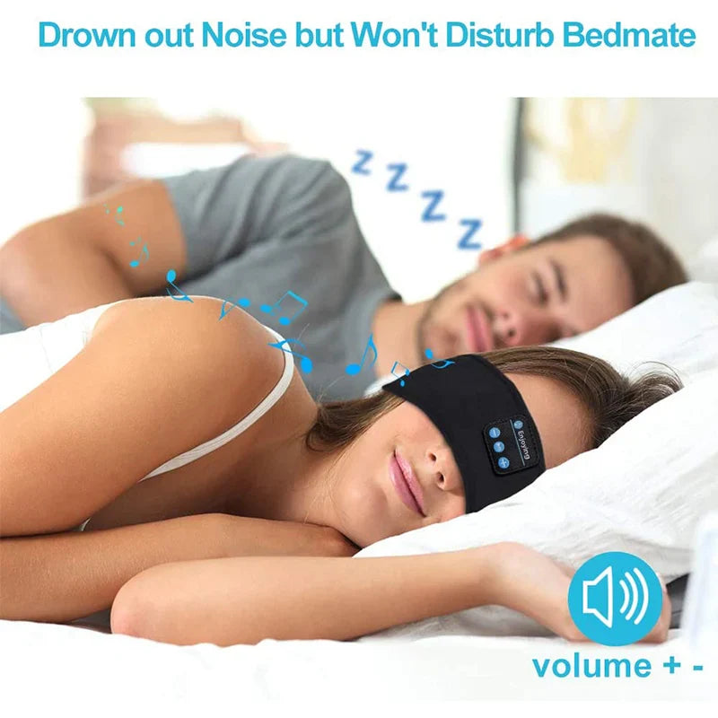 Wireless Bluetooth Headset & Sleep Mask with Over-Ear Earbuds