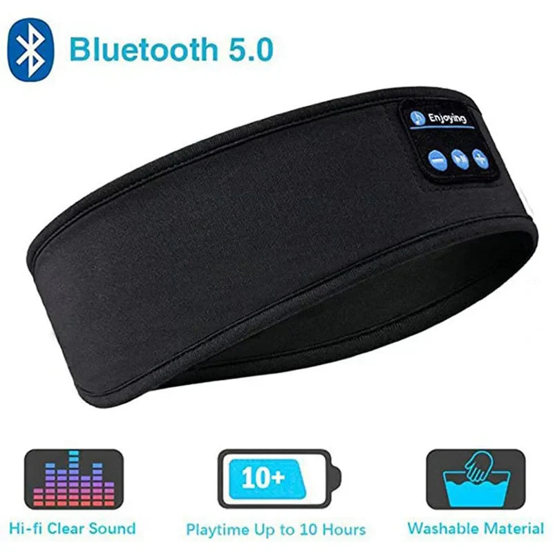 Wireless Bluetooth Headset & Sleep Mask with Over-Ear Earbuds