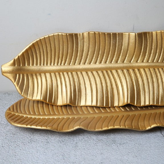 Handmade Natural Wooden Tray  Leaf Design