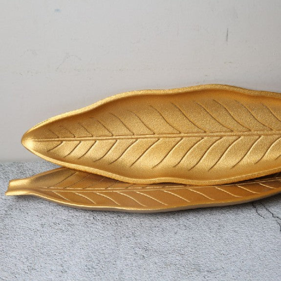 Handmade Natural Wooden Tray  Leaf Design