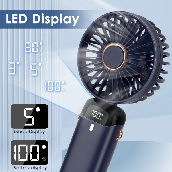 Mini Fan Portable Handheld Rechargeable